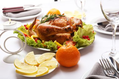 Akşam yemeği için tavuk.