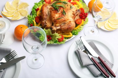 Akşam yemeği için tavuk.