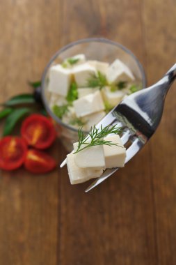 Tablo üzerinde beyaz peynir