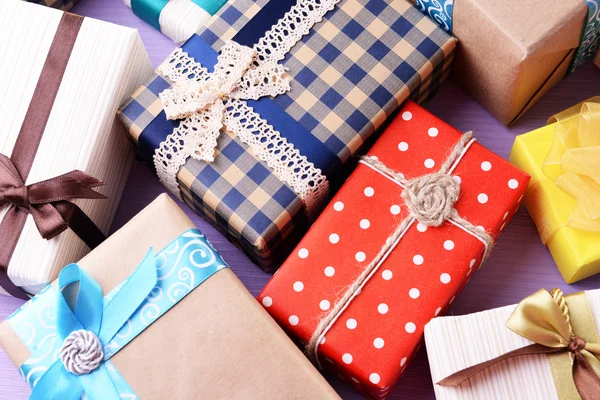 Pile of colorful gifts — Stock Photo, Image