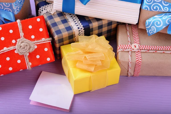 Pile of colorful gifts — Stock Photo, Image