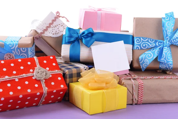 Pile of colorful gifts — Stock Photo, Image