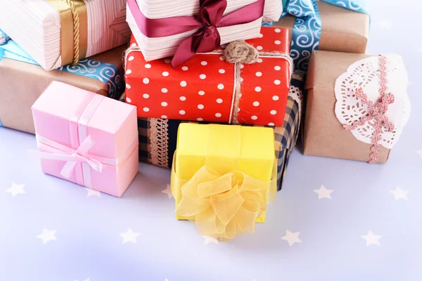 Pile of colorful gifts — Stock Photo, Image