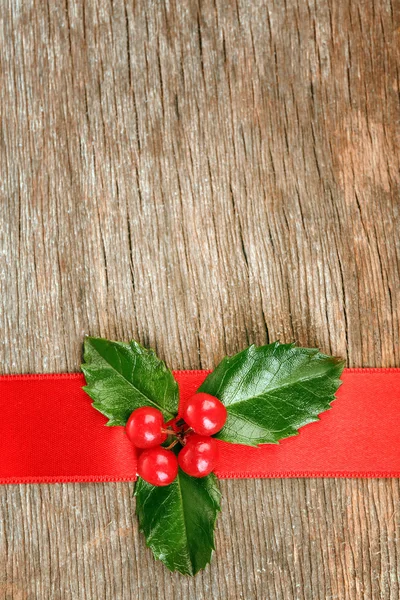 Çilek ile Avrupa Holly — Stok fotoğraf