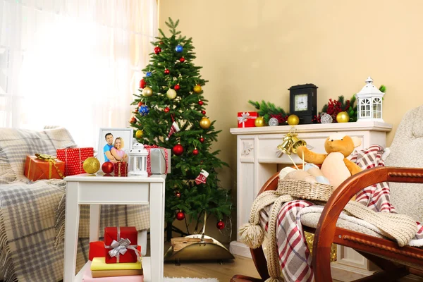 Krásné vánoční interiér — Stock fotografie