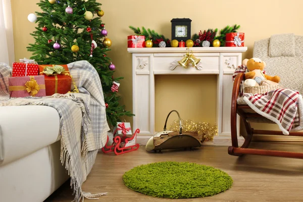 Prachtige Kerstmis interieur — Stockfoto