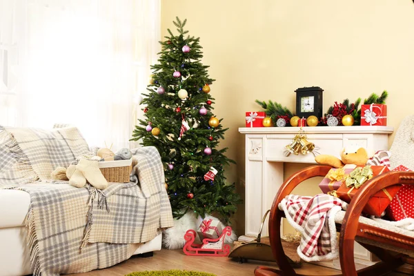 Prachtige Kerstmis interieur — Stockfoto