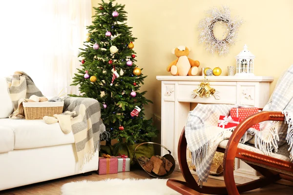 Interior hermoso de Navidad — Foto de Stock