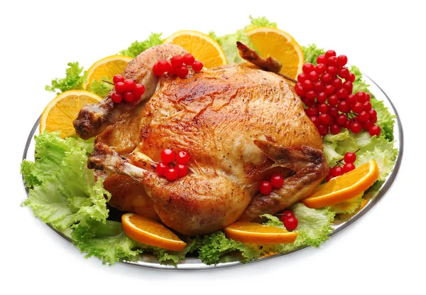 Gebakken kip voor het avondeten — Stockfoto