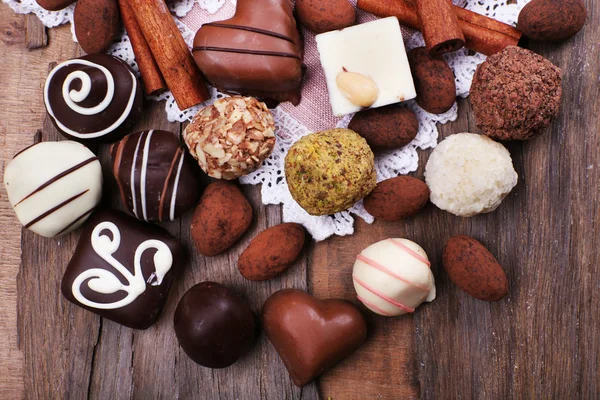 Sweet chocolates assorted — Stock Photo, Image