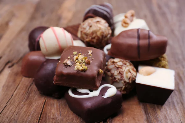 チョコレート菓子の山 — ストック写真