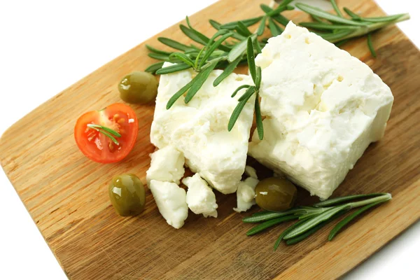 Primo piano del formaggio feta — Foto Stock