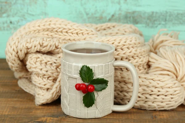 Christmas cup of hot drink — Stock Photo, Image