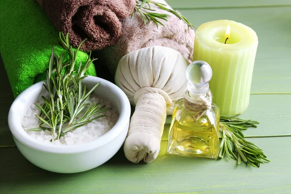 Rosemary and sea salt — Stock Photo, Image