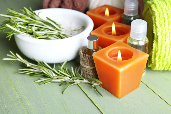 Rosemary and sea salt — Stock Photo, Image