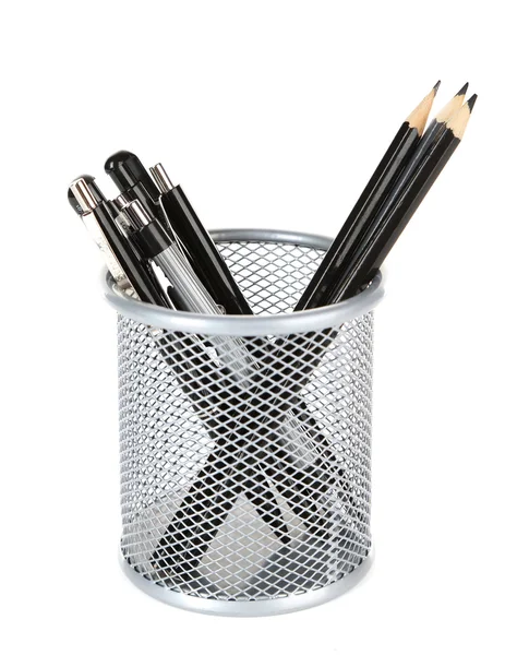 Black pens and pencils — Stock Photo, Image