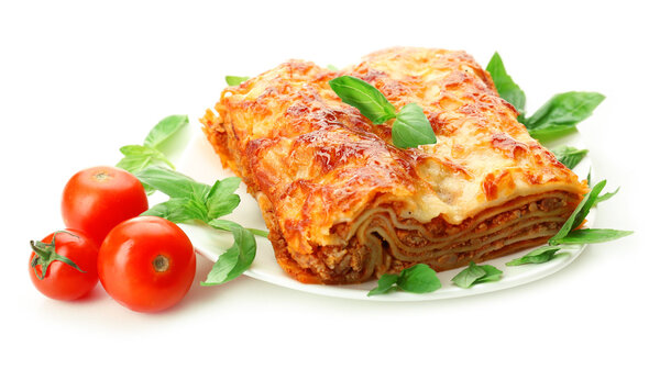 Portion of tasty lasagna