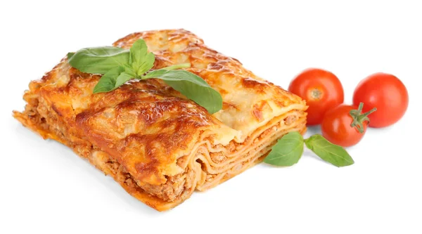 Ízletes lasagna része — Stock Fotó