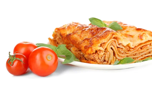 Część pysznych lasagne — Zdjęcie stockowe