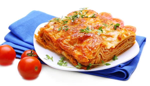 Portion of tasty lasagna — Stock Photo, Image