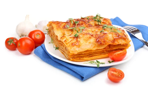 Portion leckere Lasagne — Stockfoto