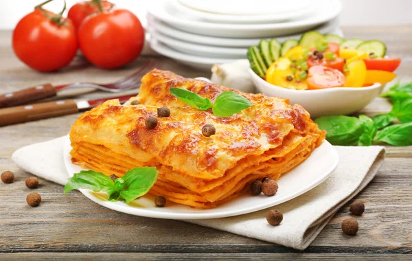 Část chutné lasagne — Stock fotografie