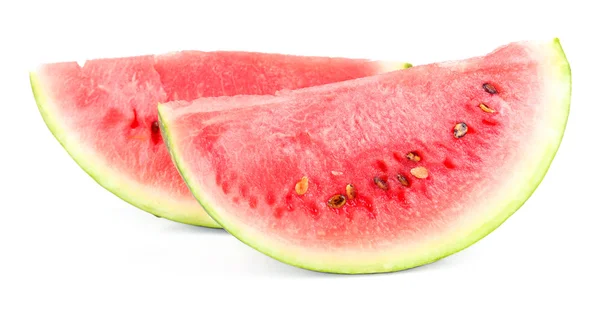 Saftige Wassermelone isoliert auf weiß — Stockfoto