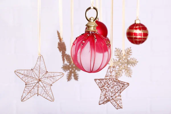 Beautiful red Christmas decorations — Stock Photo, Image