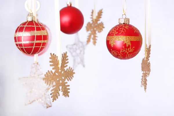 Piękne czerwone dekoracje świąteczne — Zdjęcie stockowe