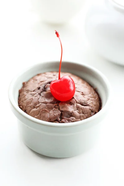 Hot chocolate pudding — Stock Photo, Image