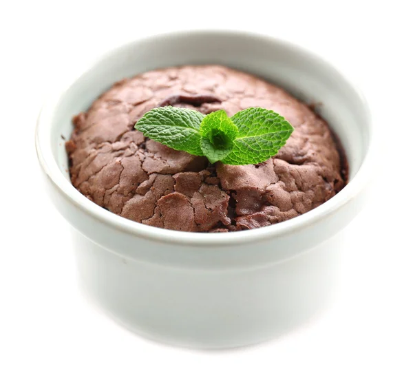 Hete chocolade pudding — Stockfoto