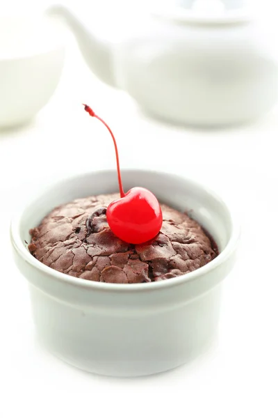 Hot chocolate pudding — Stock Photo, Image