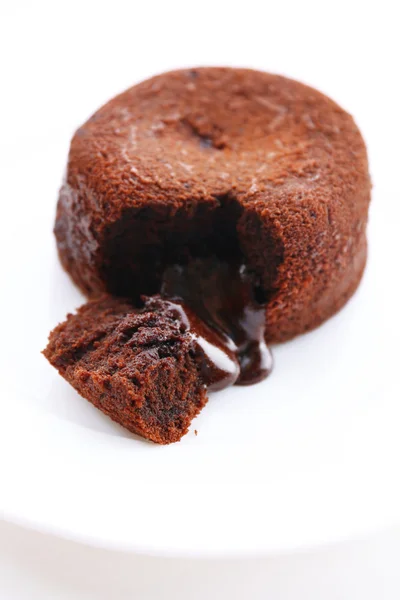 Pudim de chocolate quente — Fotografia de Stock