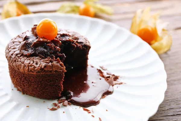 Varm Chokladpudding — Stockfoto