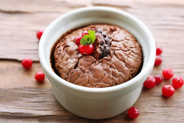 Hot chocolate pudding — Stock Photo, Image