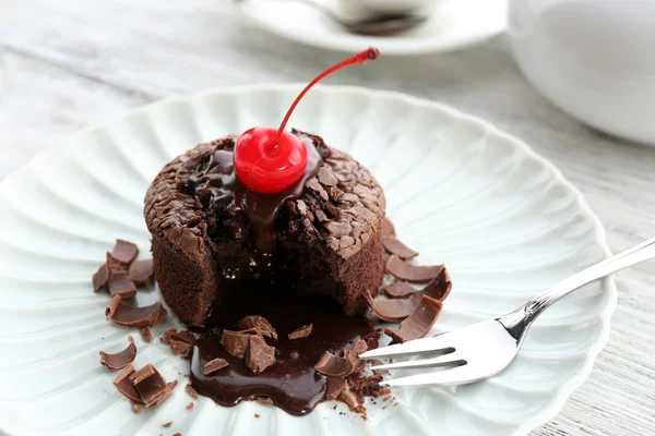 Varm Chokladpudding — Stockfoto