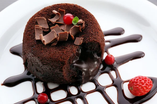 Forró csokoládé puding — Stock Fotó