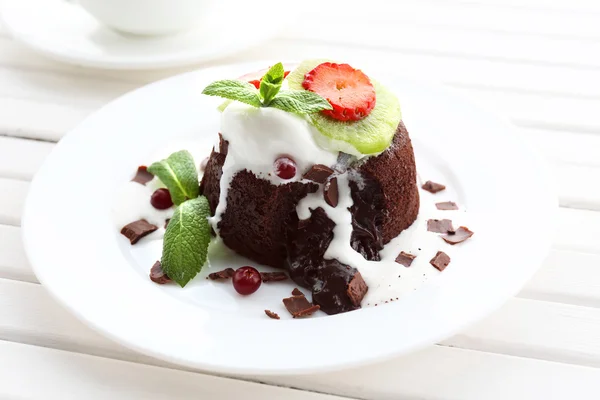 Hot chocolate pudding — Stock Photo, Image