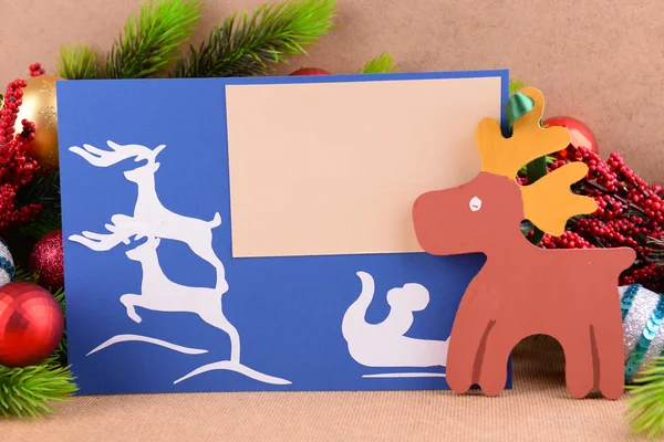 Cartão de Natal artesanal — Fotografia de Stock