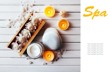 ahşap zemin üzerinde Spa ayarı