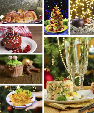 Noel lezzetli yemekler kolaj