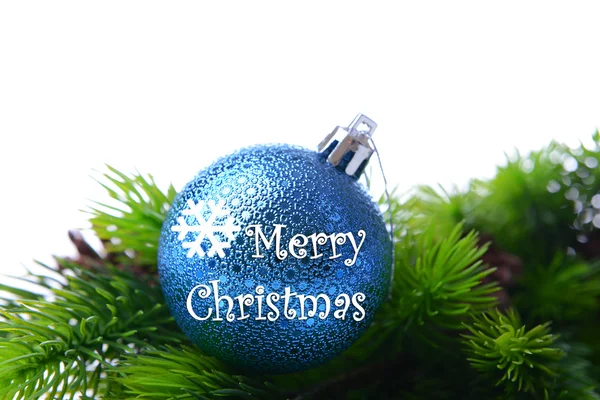 Christmas ball on fir tree — Stock Photo, Image