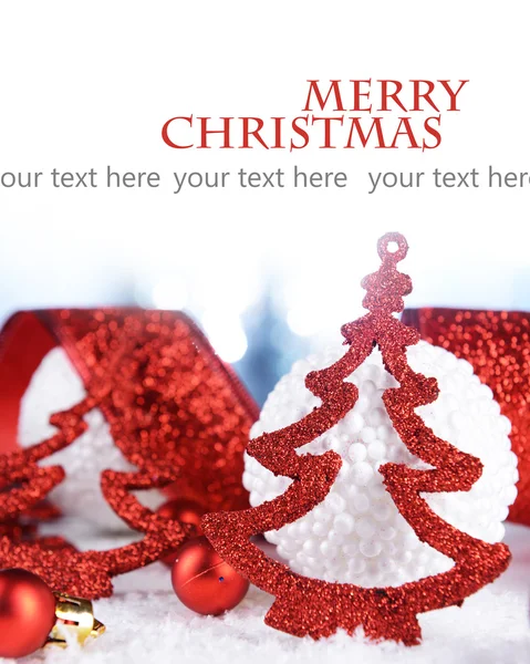 Christmas composition on light background — Stock Photo, Image