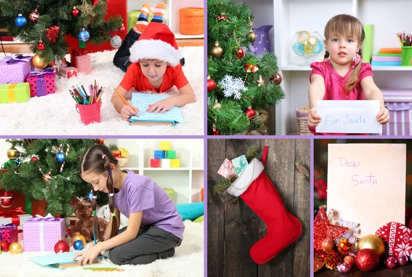 Christmas Holidays Photo Collage — Stock Photo, Image