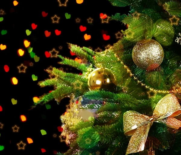 Albero di Natale con palle — Foto Stock