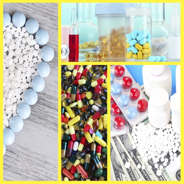 Medicin collage — Stockfoto