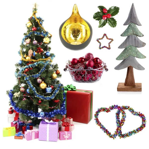 Decoraciones de Navidad collage —  Fotos de Stock
