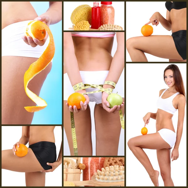 Körperpflege-Collage. Konzept eines gesunden Lebensstils — Stockfoto