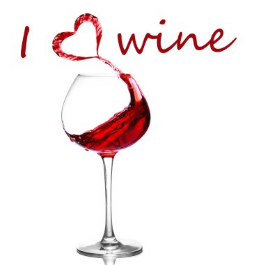 beyaz izole kırmızı şarap bardağı