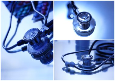 Tıbbi görüntülerin kolaj. Kardiyoloji kavramı